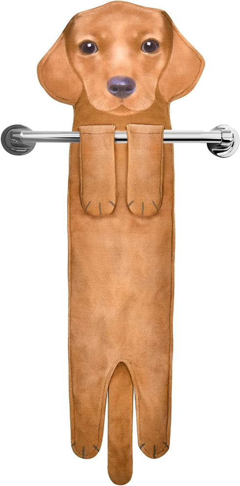 Funny German Shepherd Puppy Dog Hand Towels for Bathroom Kitchen
